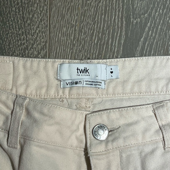 TWIK women's off-white jeans size 6/LARGE - Picture 4 of 5